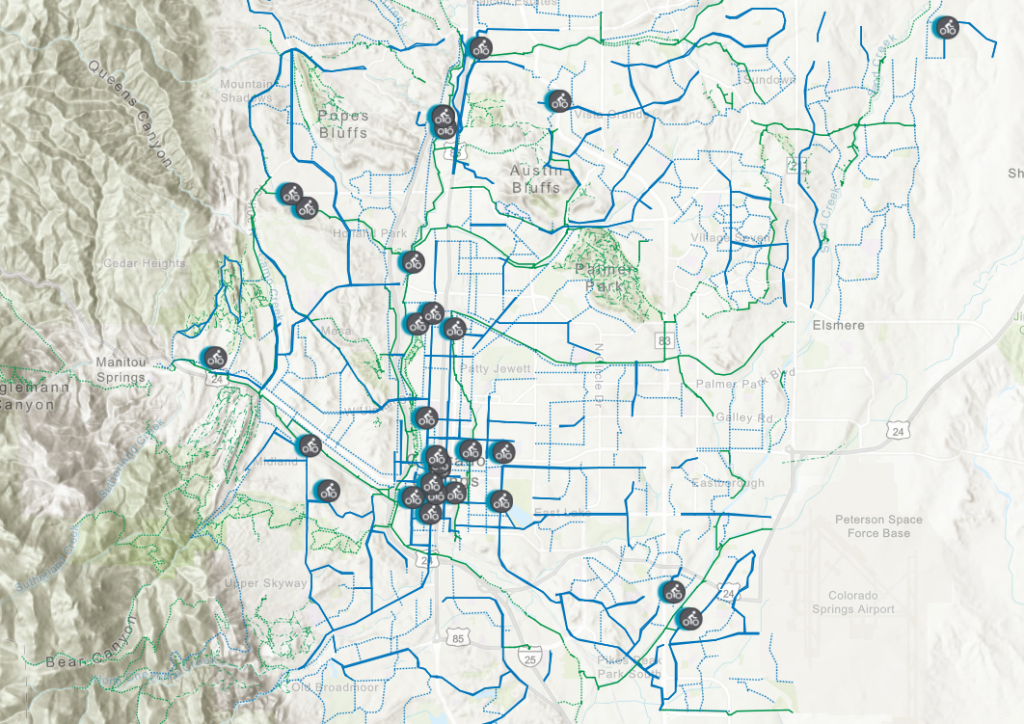 Colorado Springs Bike To Work Day 2024 station map