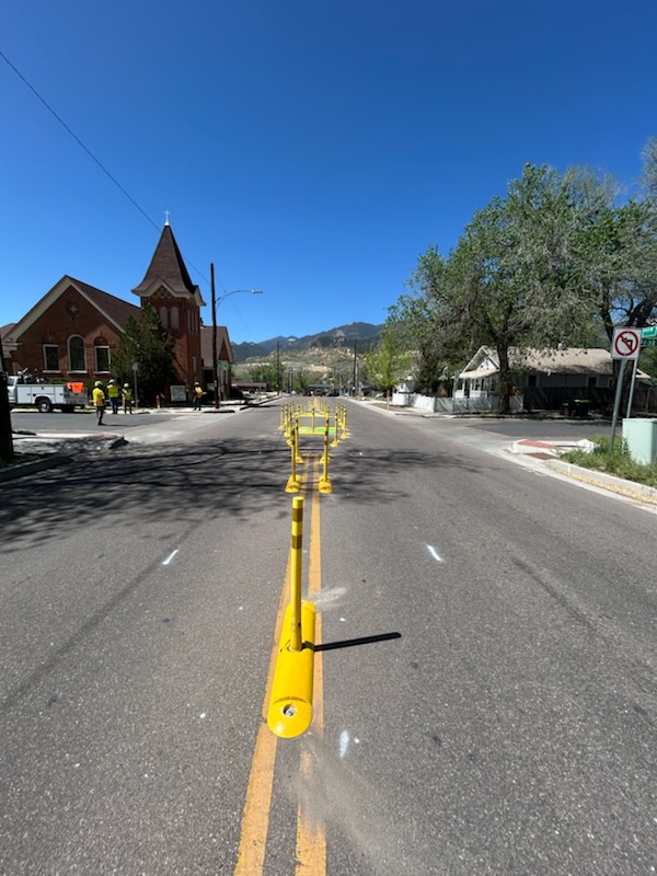 View of Bike-Permeable Median from 30th Street