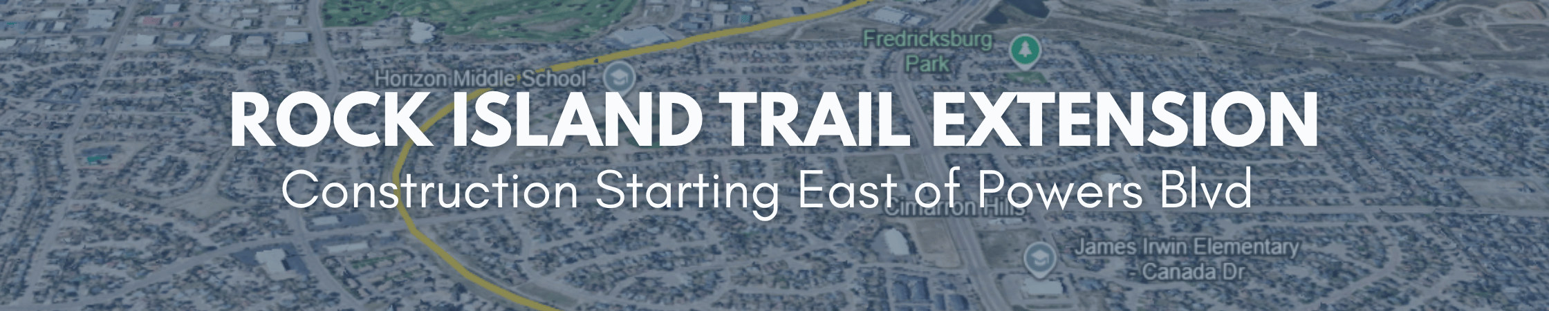 Paving & Improvements To Rock Island Trail East Of Powers Blvd Is Underway
